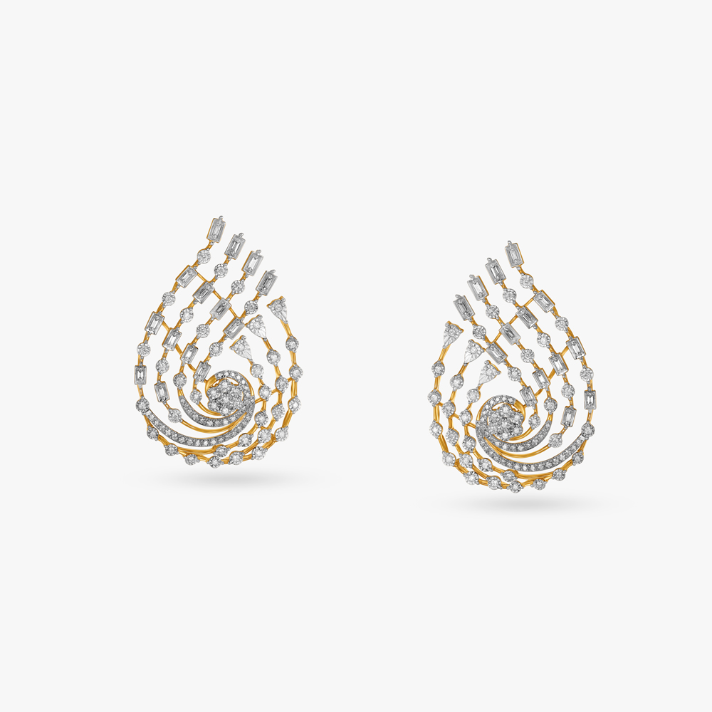 Leafy Whisper Diamond Pendant and Earrings Set,,hi-res image number null