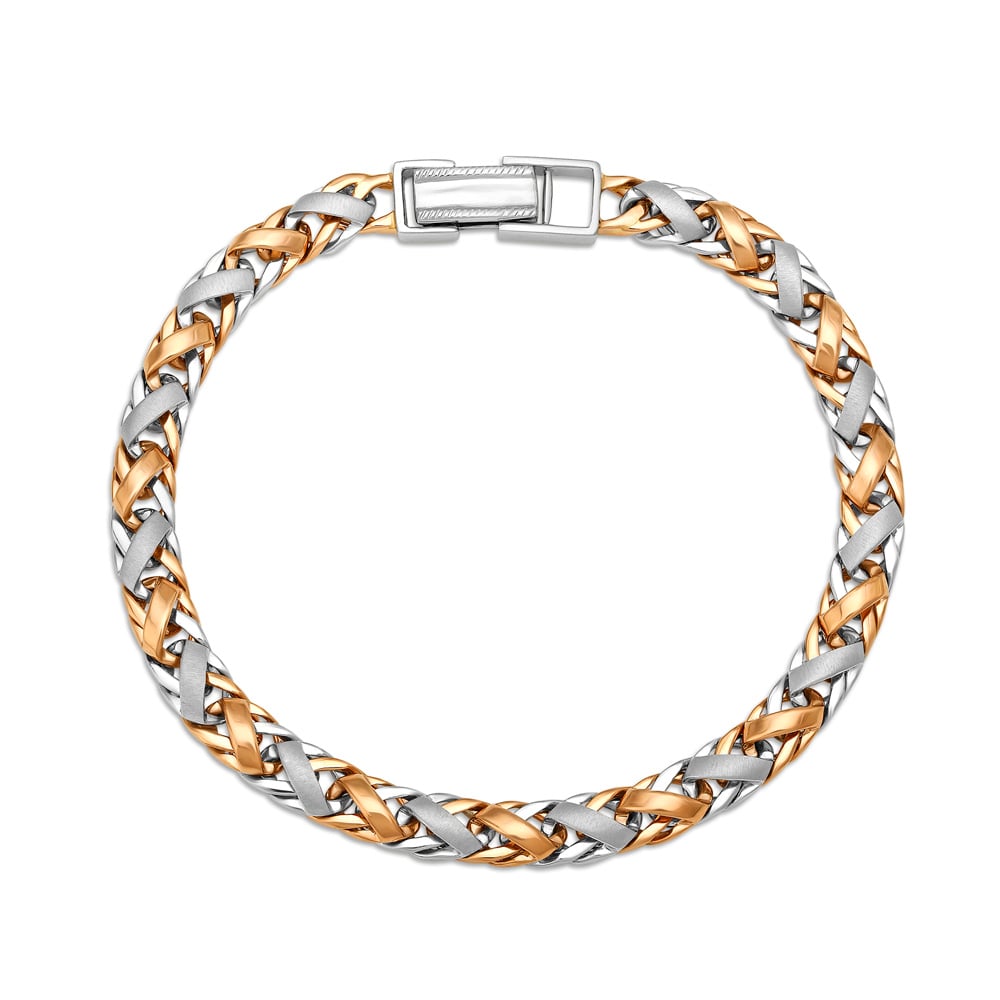 Chic Rose Platinum Bracelet for Men,,hi-res image number null