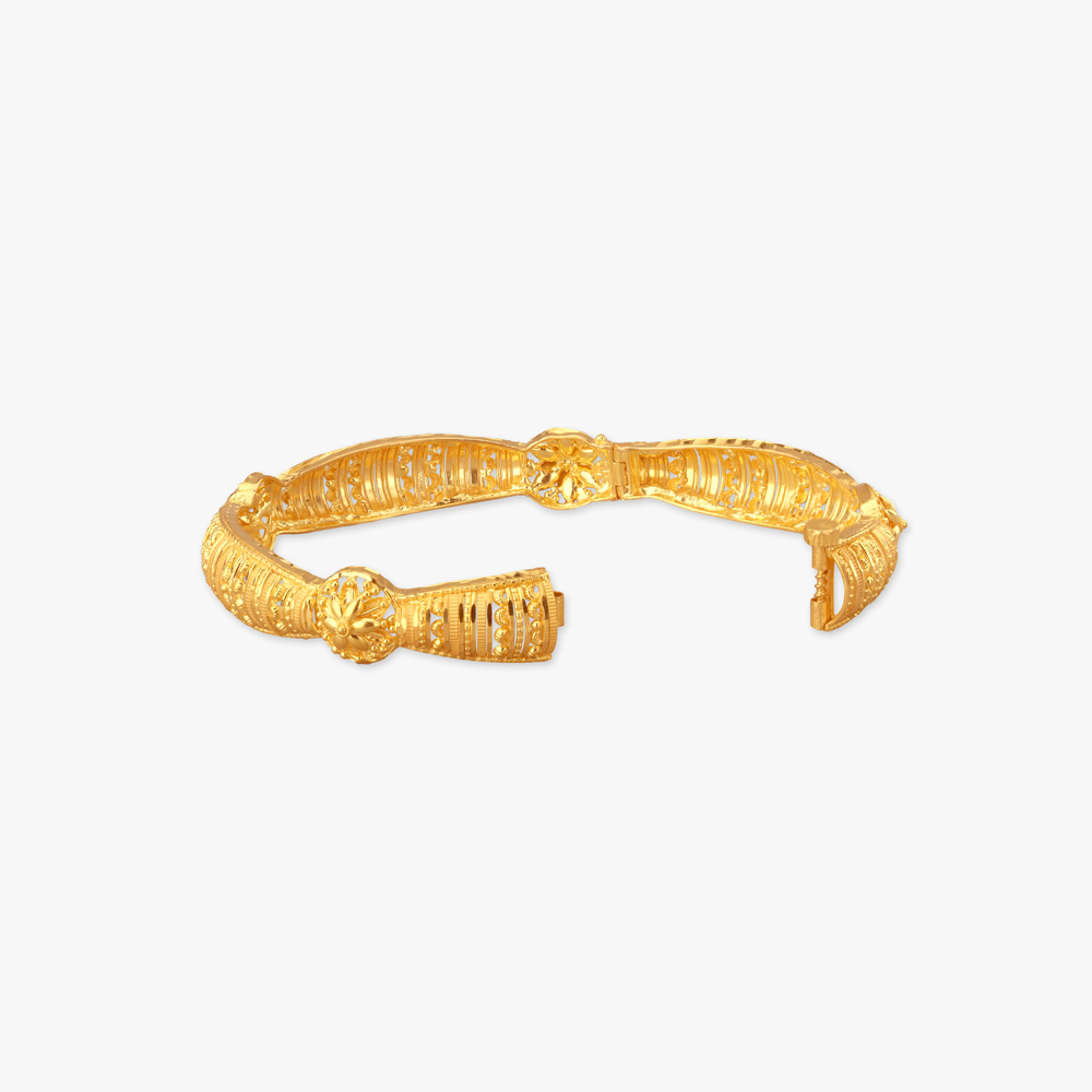 Mandala Bloom Gold Bangles,,hi-res image number null