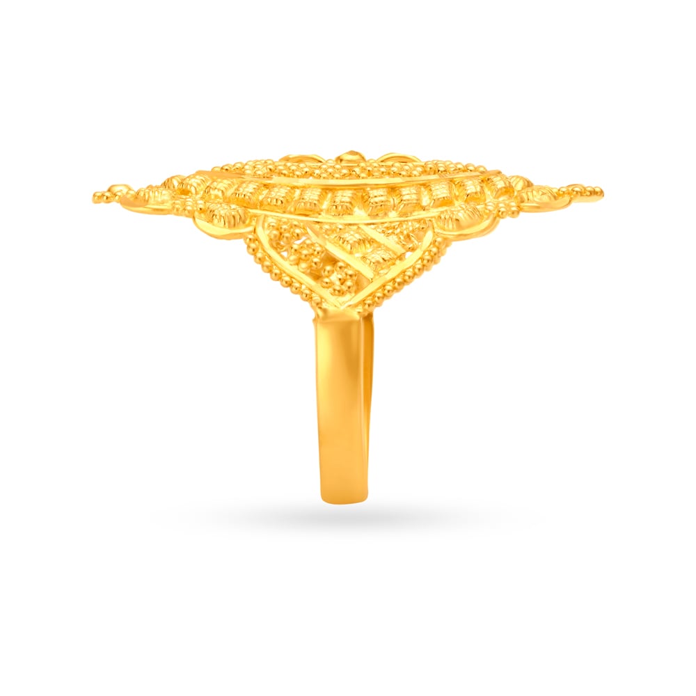 Antique Oval Gold Finger Ring,,hi-res image number null