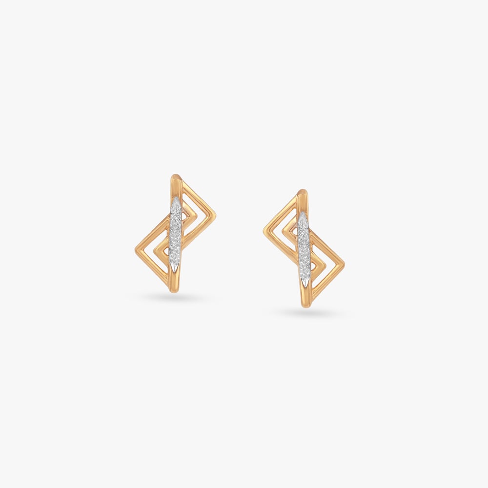 

Chevron Edge Diamond Stud Earrings
