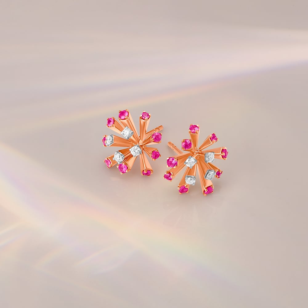 The Red Reverie Stud Earrings,,hi-res image number null