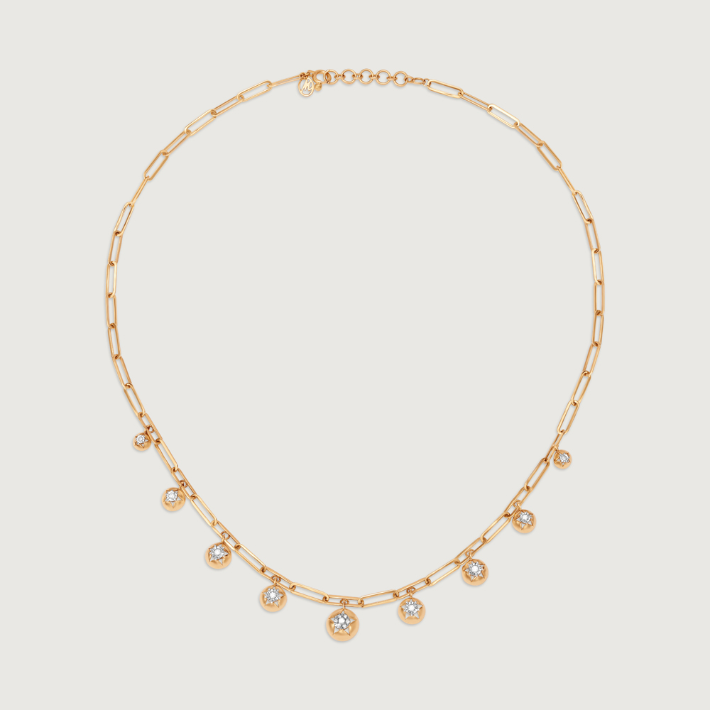 Night Sky Dangles 14KT Diamond Necklace,,hi-res image number null