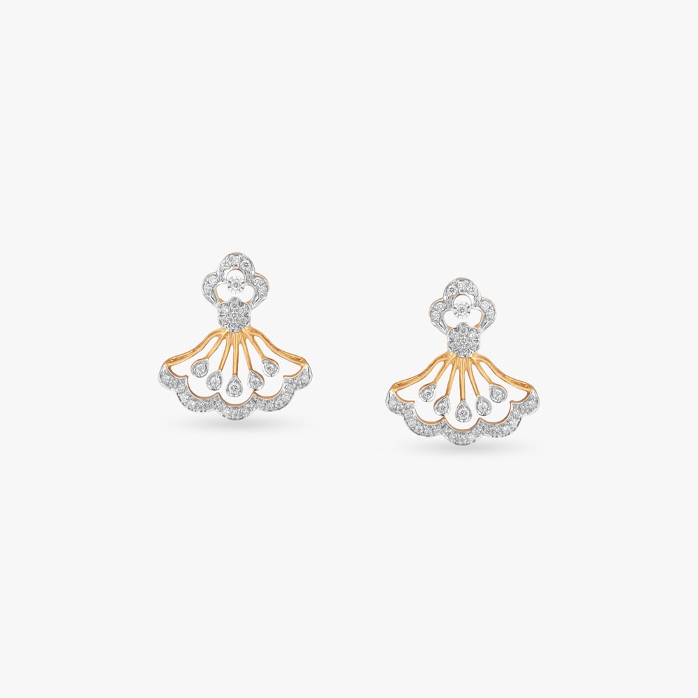 

Celeste Flare Diamond Drop Earrings