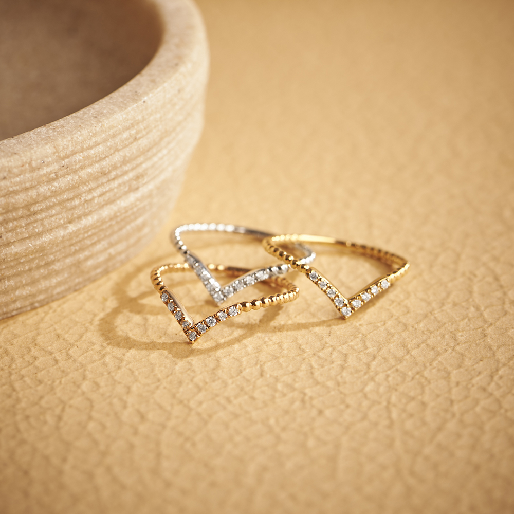 Dainty Stackable Diamond Rings