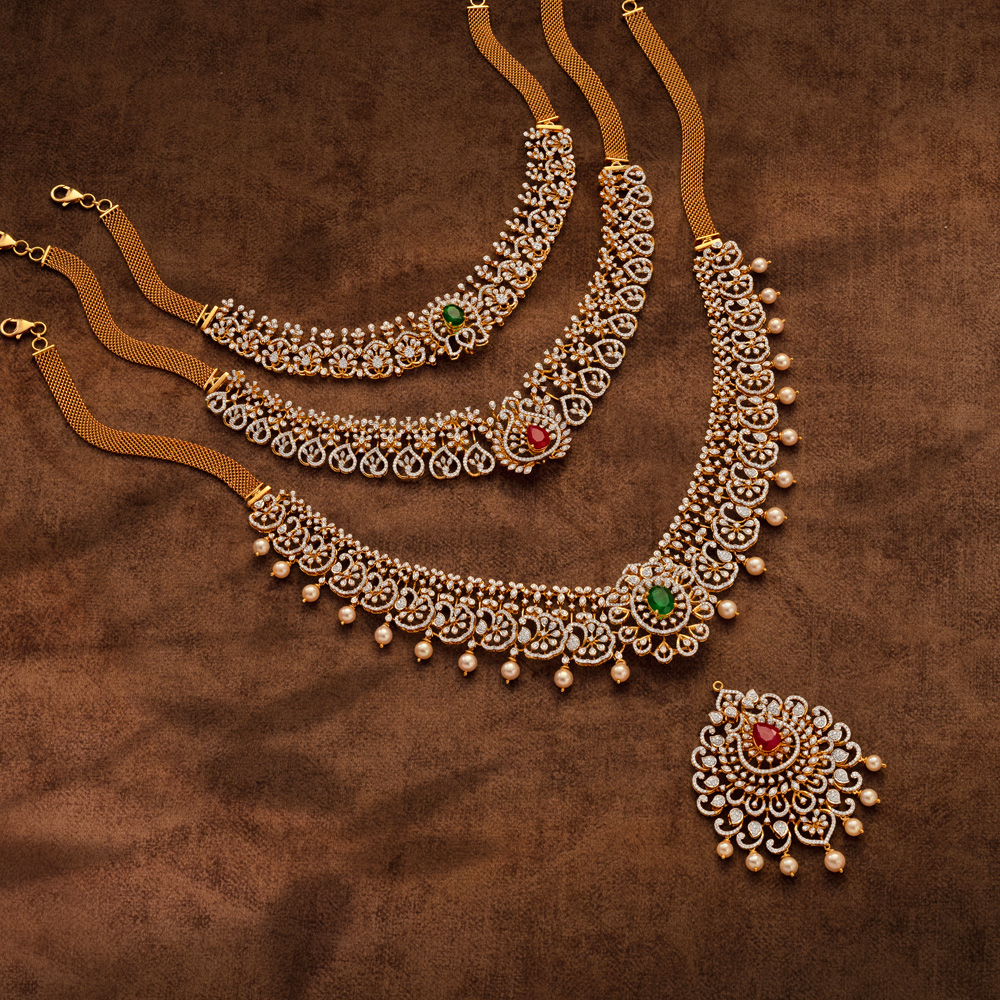 Versatile Grandeur Diamond Necklace Set,,hi-res image number null