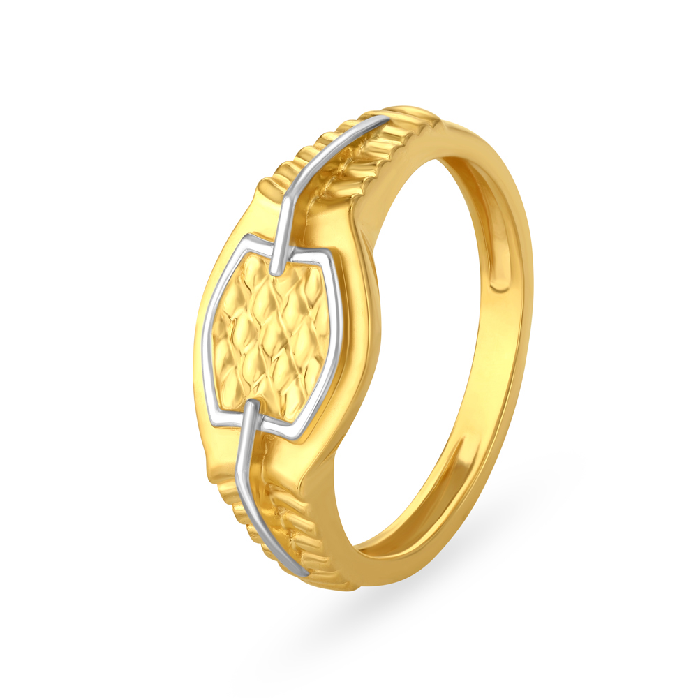 Marvelous Textured Gold Ring for Men | Tanishq-happymobile.vn