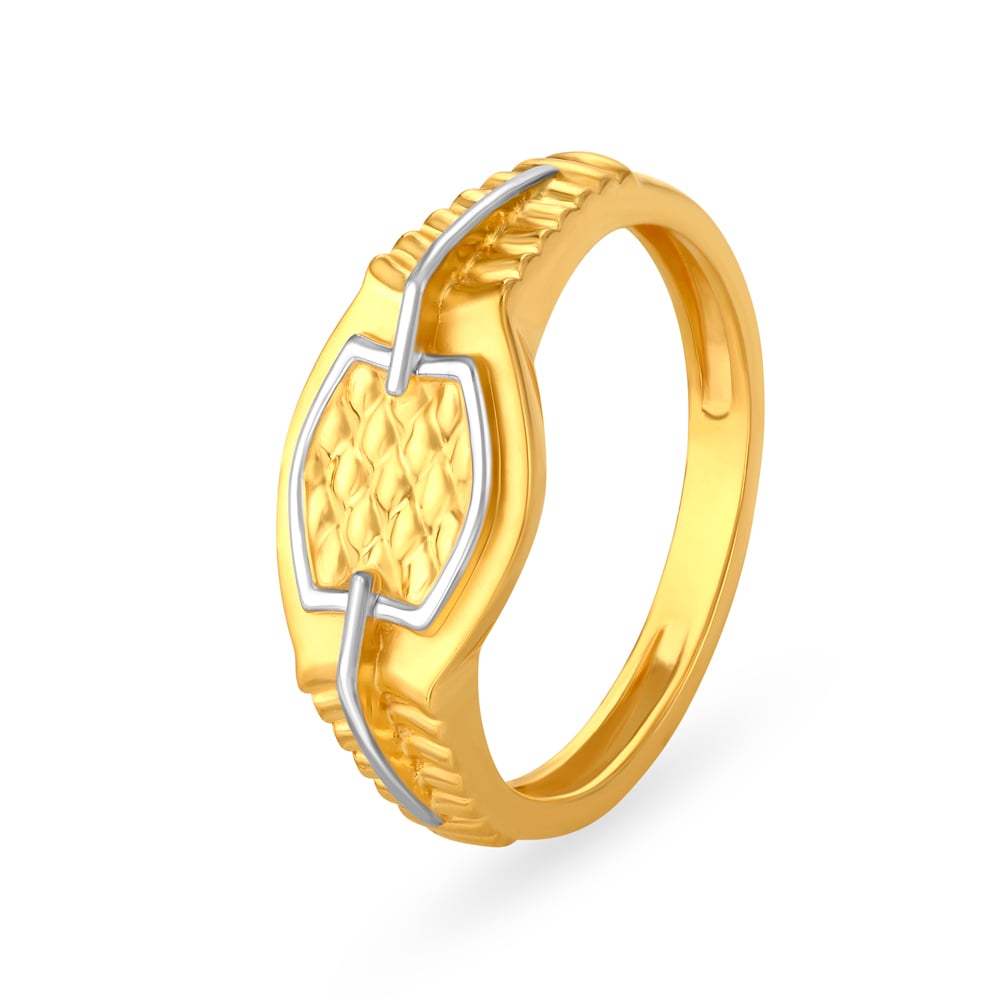 Stunning Embellished 22 Karat Gold Ring