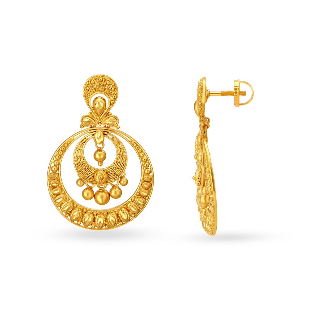 Traditional Chandbali Earrings,,hi-res image number null