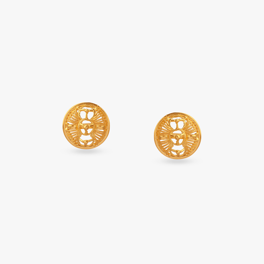 

Eternal Glow Gold Stud Earrings