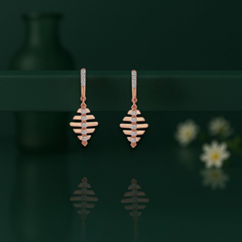 

Blade Bloom Diamond Drop Earrings