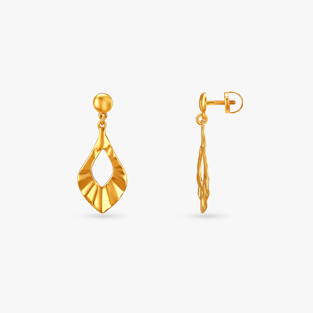 

Radiant Void Gold Drop Earrings