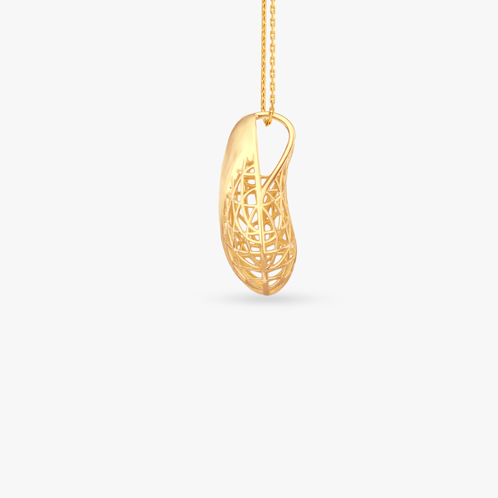 Prism Flow Gold Pendant and Earring Set,,hi-res image number null