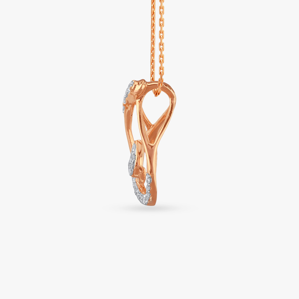 Swirl Teardrop Diamond Pendant,,hi-res image number null