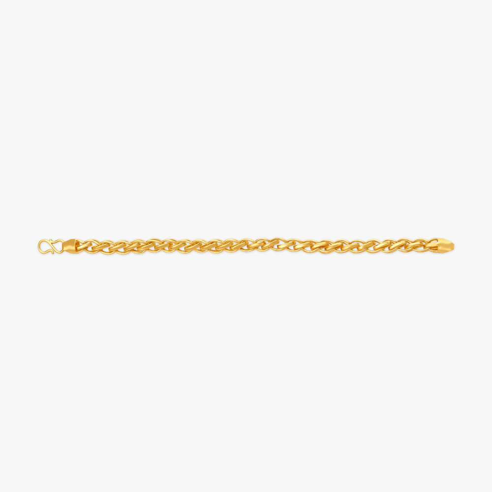Unique Style Link Gold Bracelet For Men,,hi-res image number null