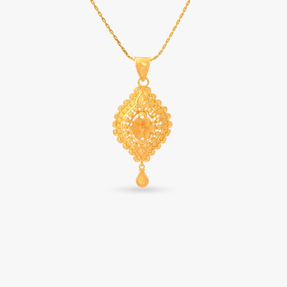 Timeless Bloom Gold Pendant,,hi-res image number null