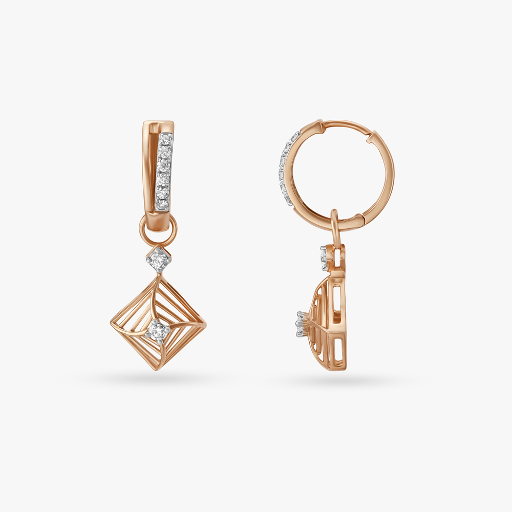 Simple Grace Diamond Hoop Earrings,,hi-res image number null