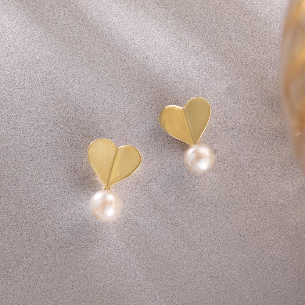 Sweetheart Glow Gold Earrings,,hi-res image number null
