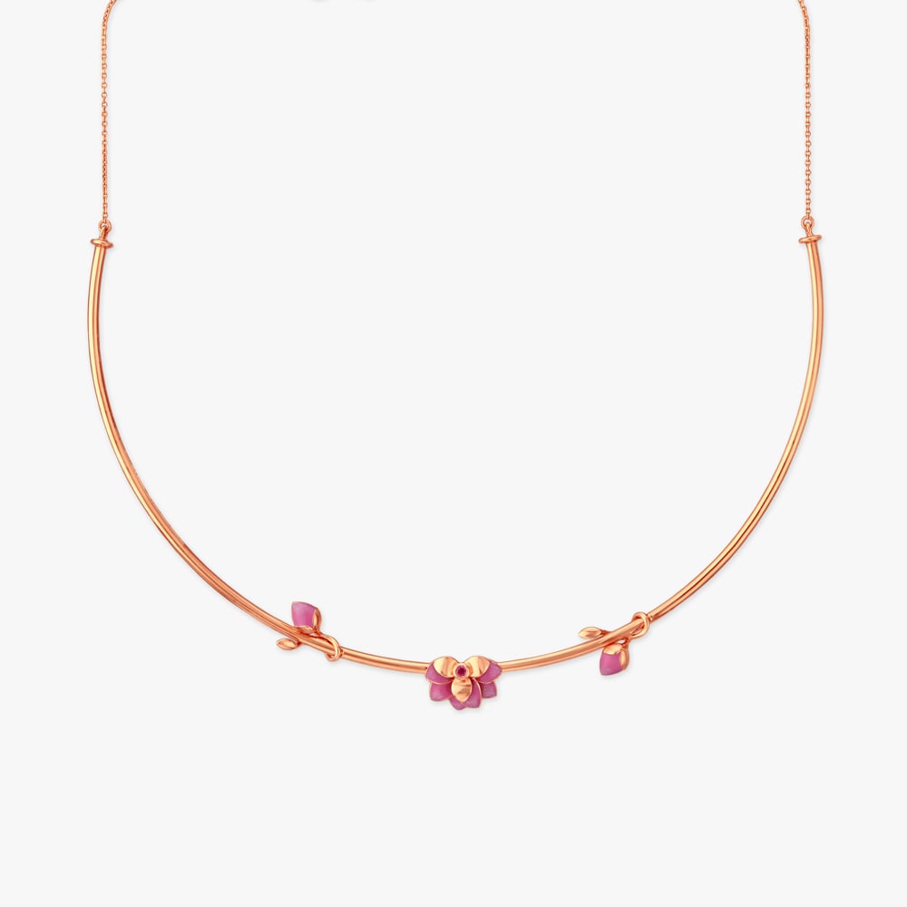 Velvet Blossom Gold Necklace Set,,hi-res image number null