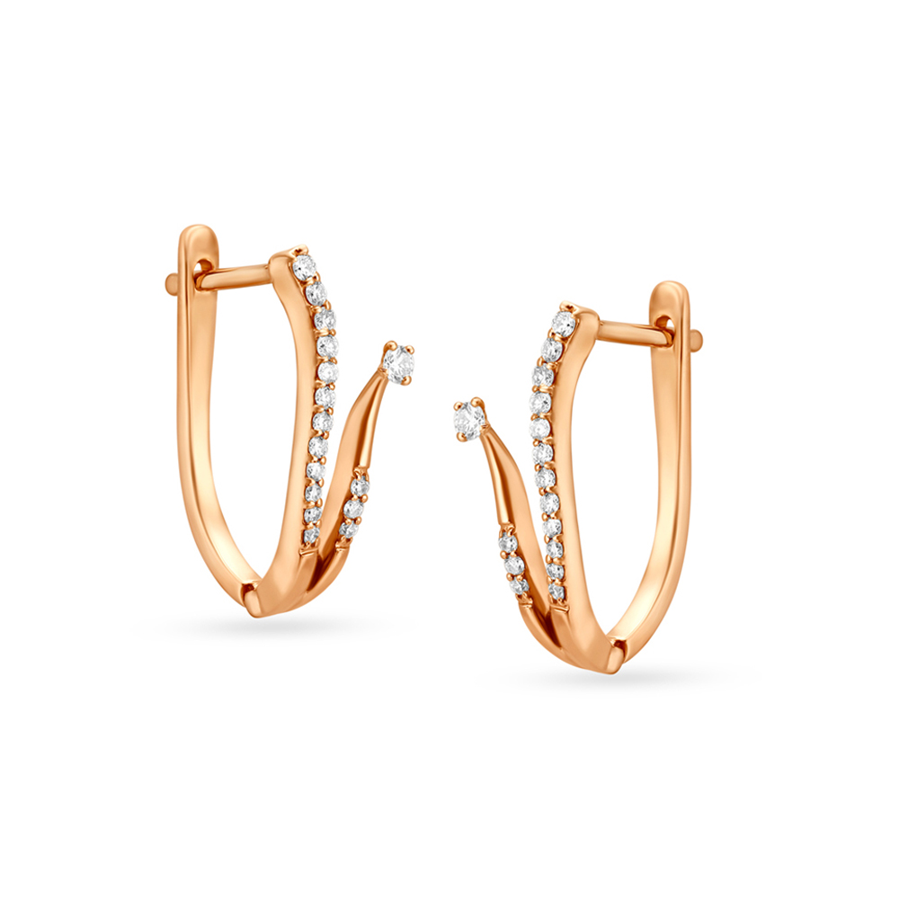 Rose Gold Hoop Earring Bali Designs In Gold Women's Rose Gold Bali