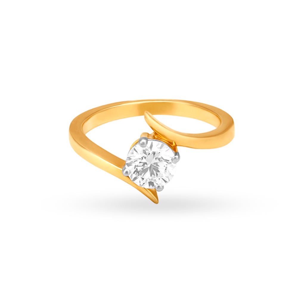 Elegant Slender Solitaire Ring