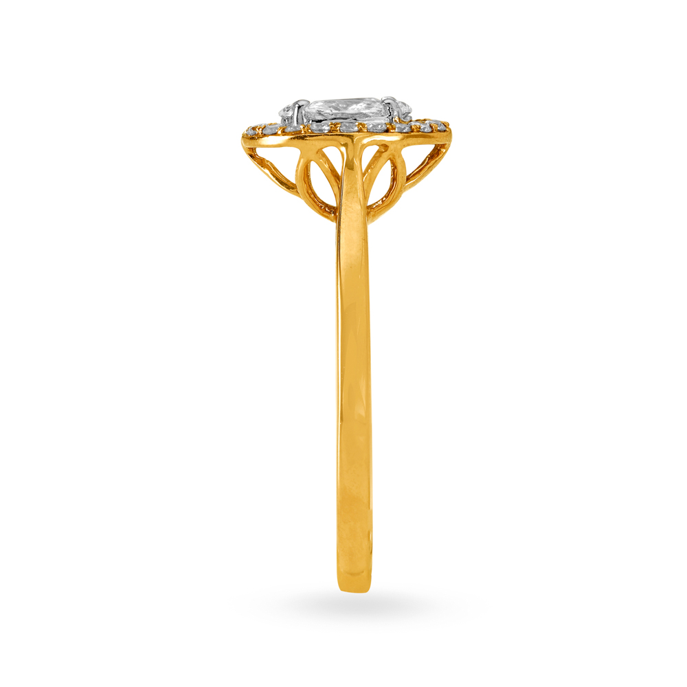 Oval Cluster Diamond and Rose Gold Ring,,hi-res image number null