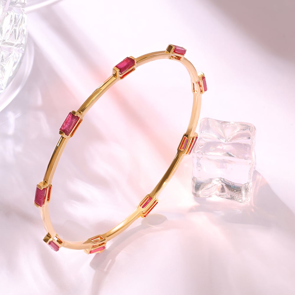 14KT Rose Gold Unique Oval Diamond Bracelet