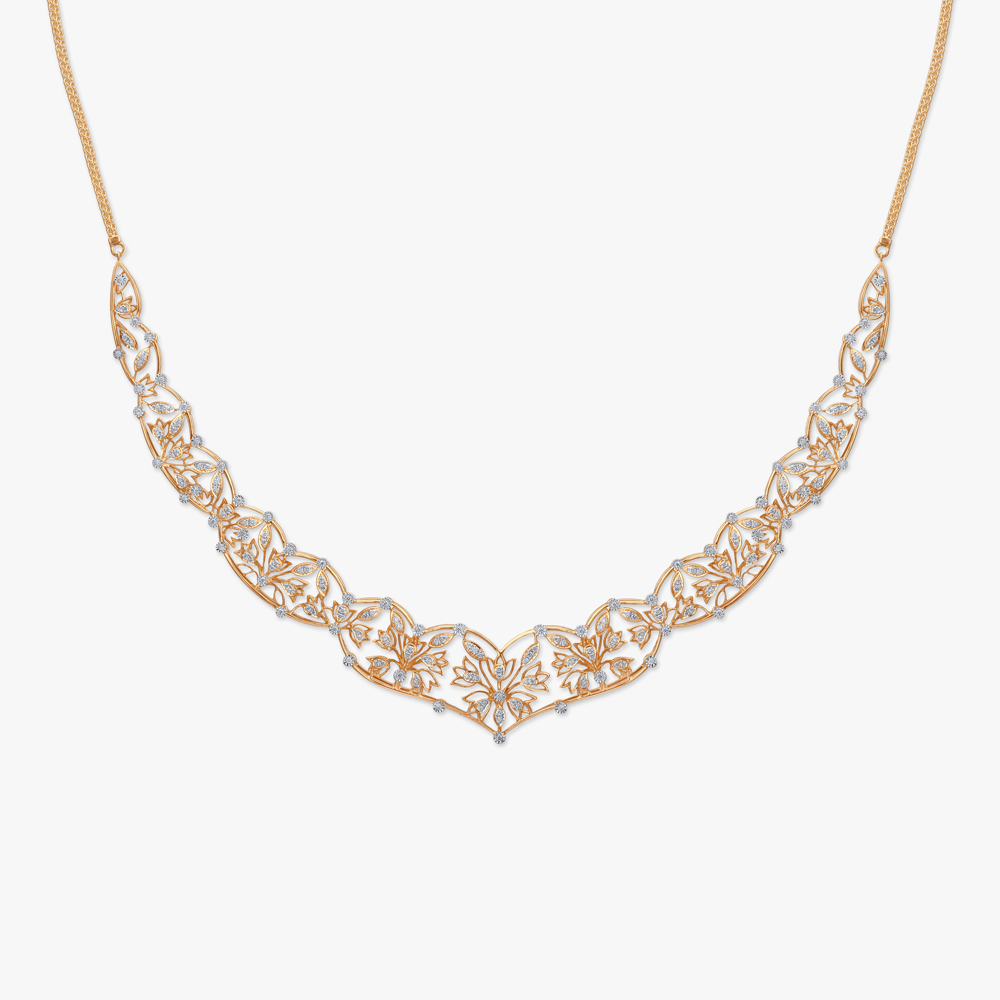 Gilded Pulse Diamond Necklace Set,,hi-res image number null