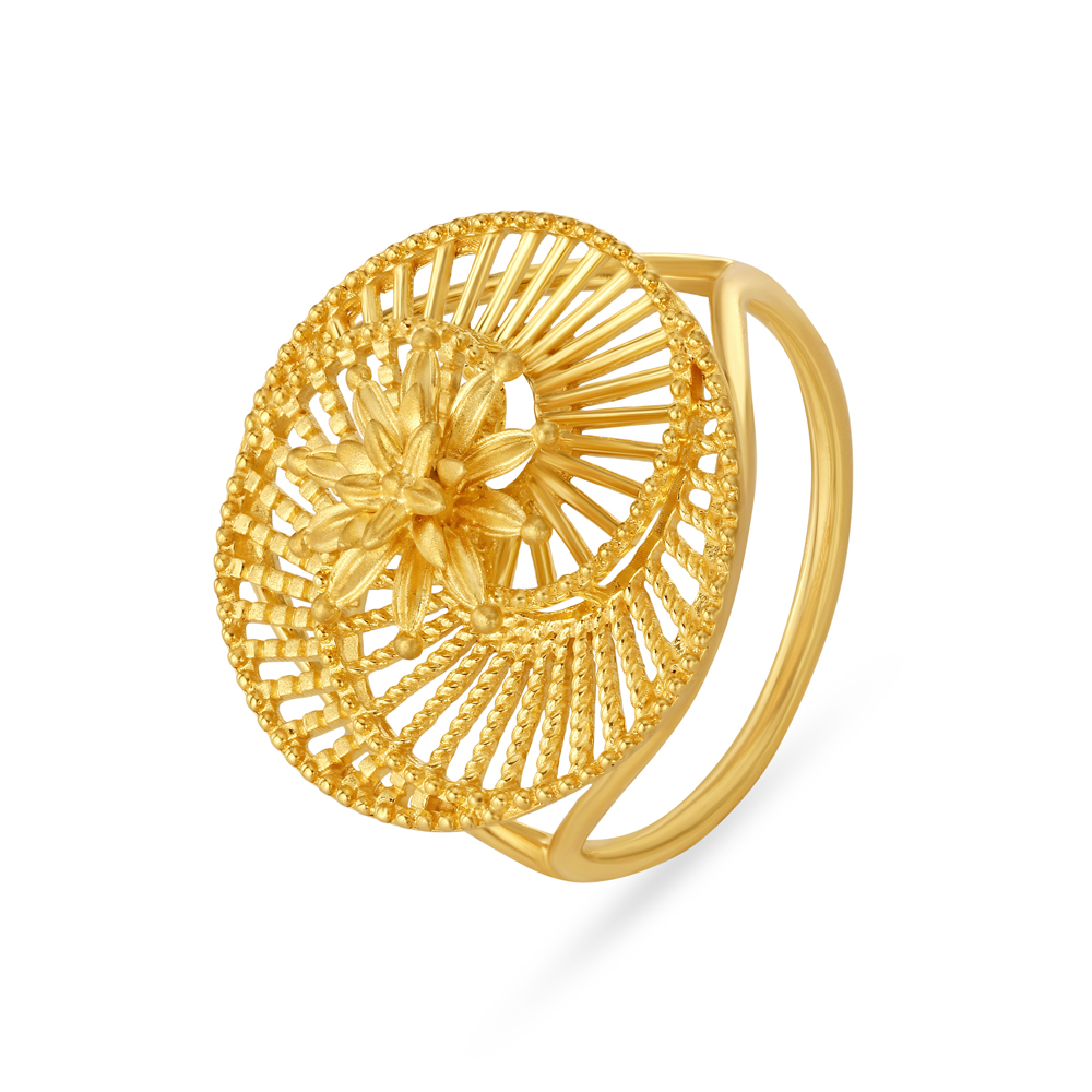 Floral Gold Cocktail Ring