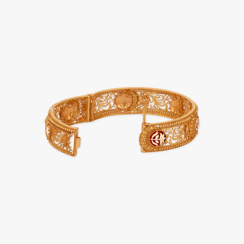 Lunar Veil Gold Bangle,,hi-res image number null