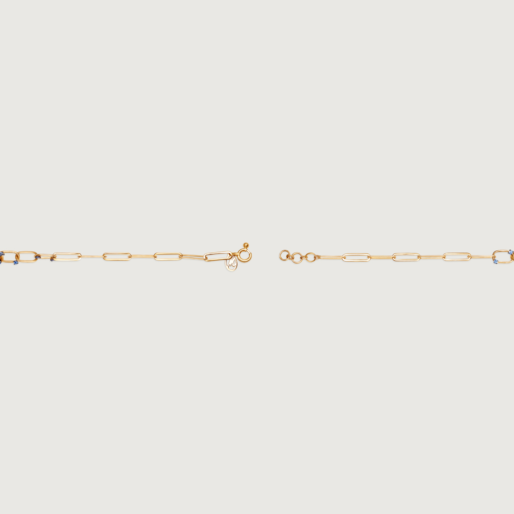 Blue Sapphire Orbit 14KT Bracelet,,hi-res image number null