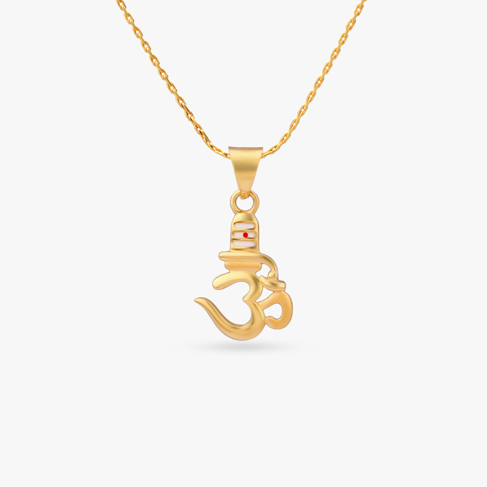 Divine Om Gold Pendant,,hi-res image number null