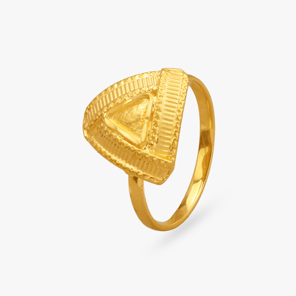Pyramid Pulse Gold Finger Ring,,hi-res image number null