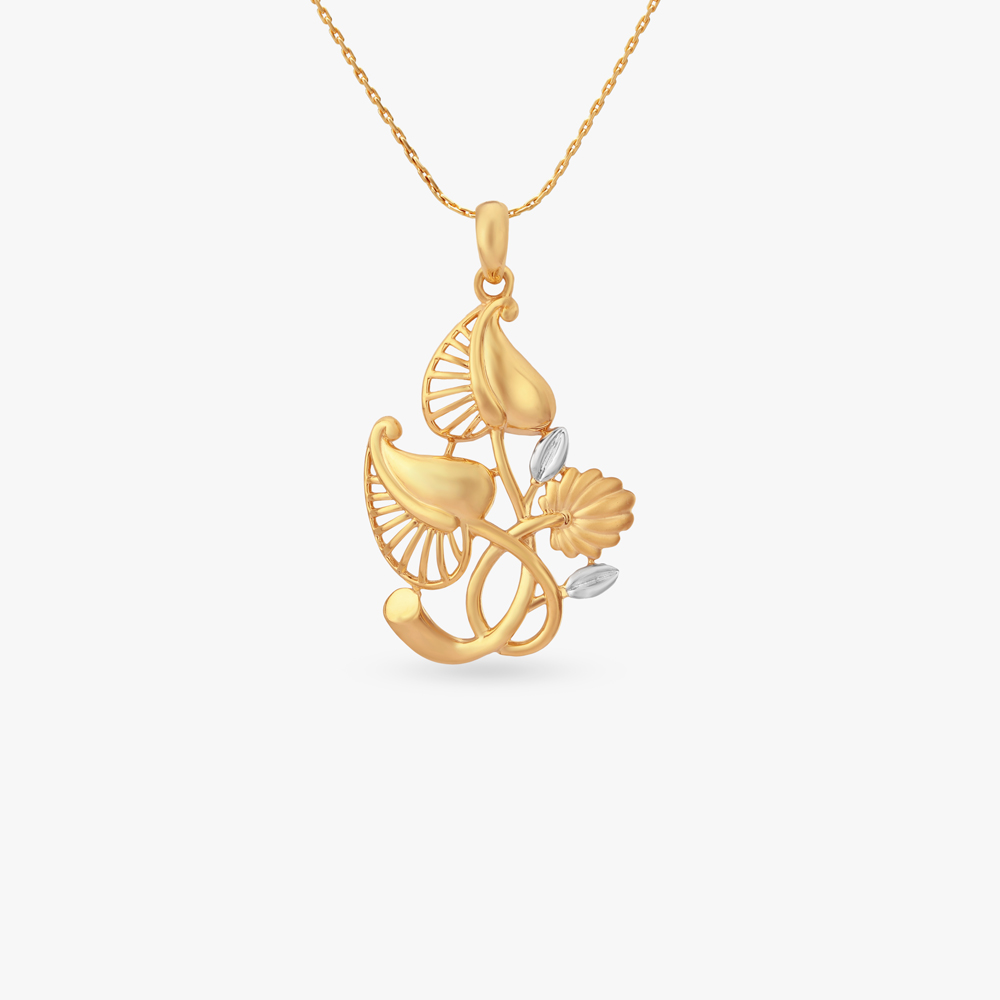 Floral Symphony Gold Pendant,,hi-res image number null