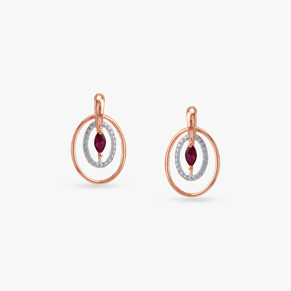 Crimson Orbit Silver Pendant and Earrings Set,,hi-res image number null
