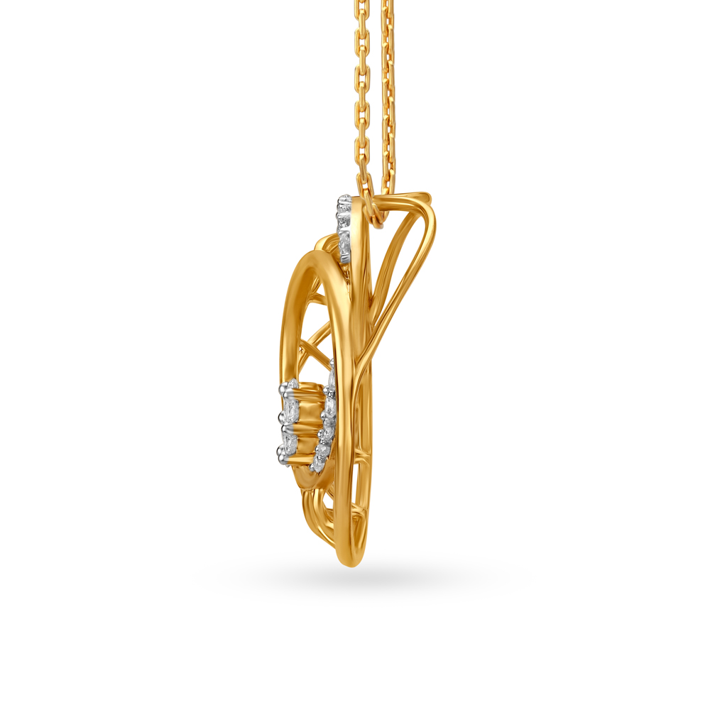 Radial Gold and Diamond Pendant,,hi-res image number null