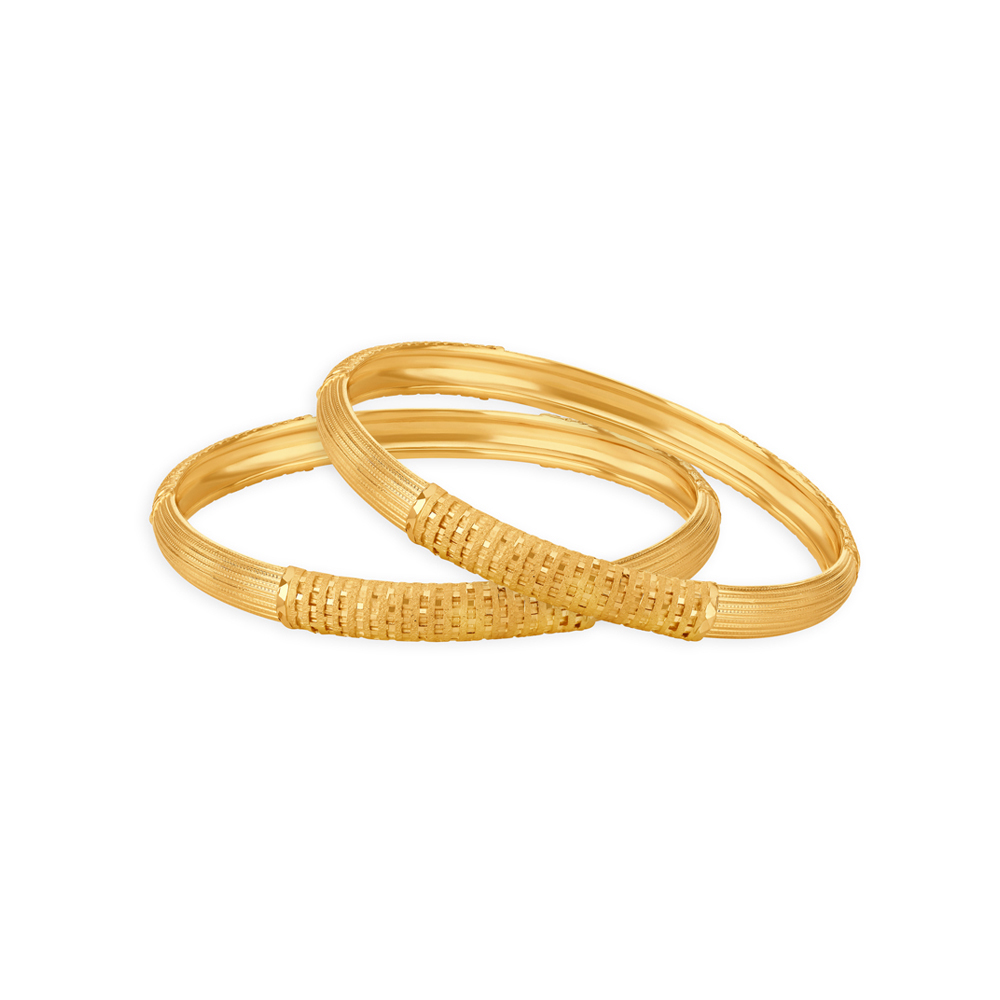 Striking Geometric Gold Bangles,,hi-res image number null