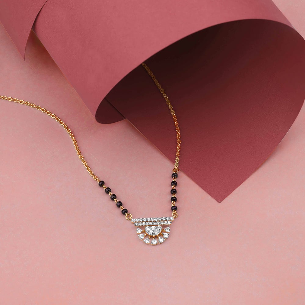 Sleek Tiered Diamond Mangalsutra,,hi-res image number null