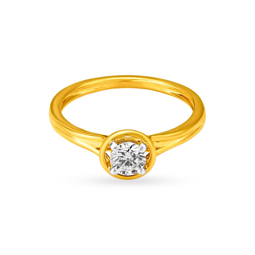 Sparkling Yellowbud Single Stone Solitaire Ring,,hi-res image number null