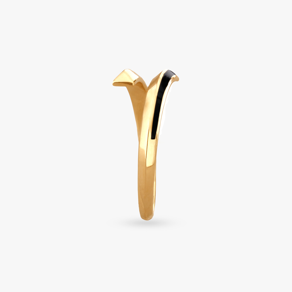 Geometric Chic Gold Finger Ring,,hi-res image number null
