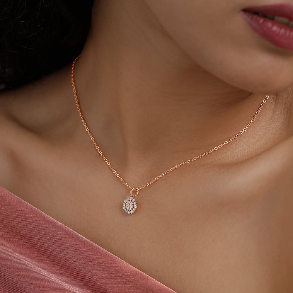 Chic Rosette Diamond Pendant,,hi-res image number null