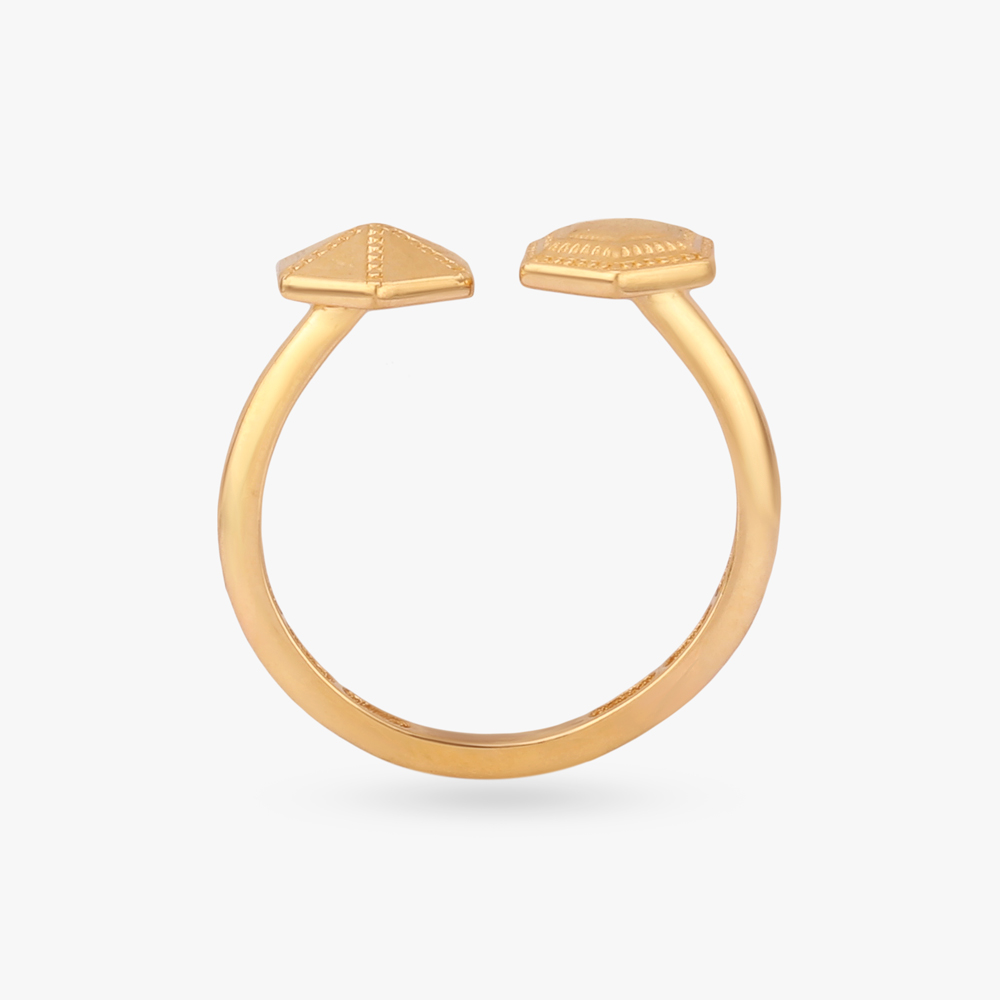 Geometric Edge Gold Ring,,hi-res image number null