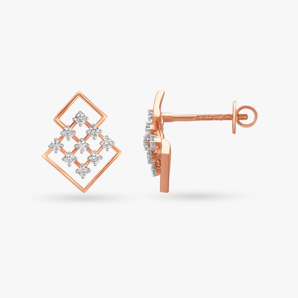Sophisticated Dazzling Diamond Stud Earrings,,hi-res image number null