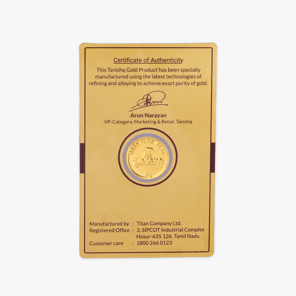 5 gram 24 Karat Gold Coin with Guru Nanak Design,,hi-res image number null