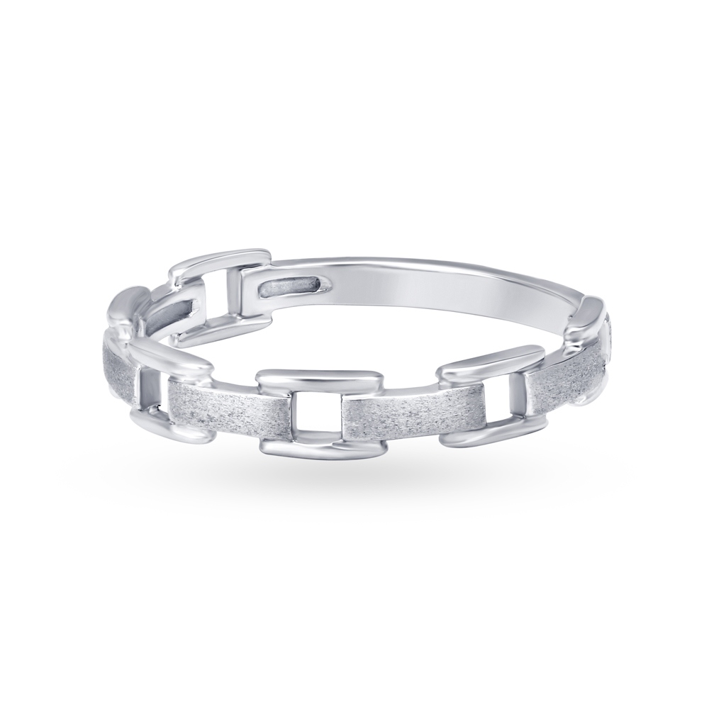 Interlinking Platinum Finger Ring for Men,,hi-res image number null