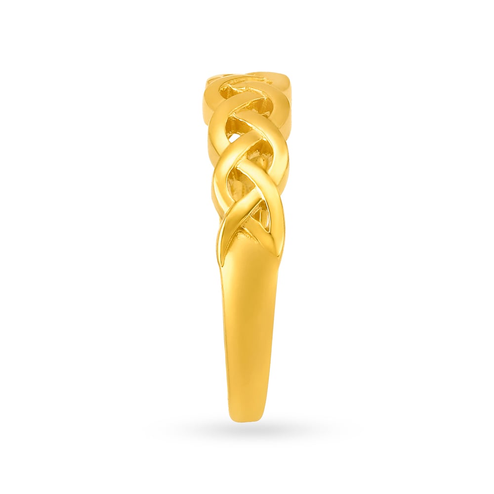 Braid Pattern Gold Ring,,hi-res image number null