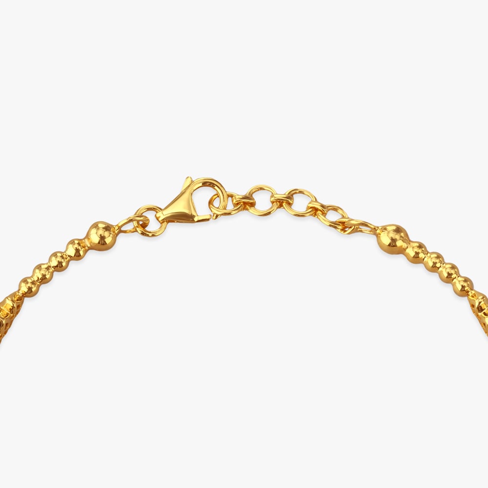 Beaded Edge Gold Bangle,,hi-res image number null