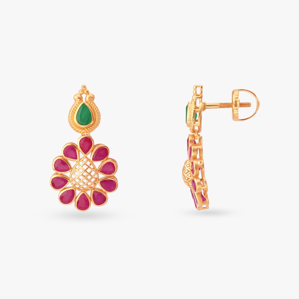Sunburst Drop Earrings,,hi-res image number null