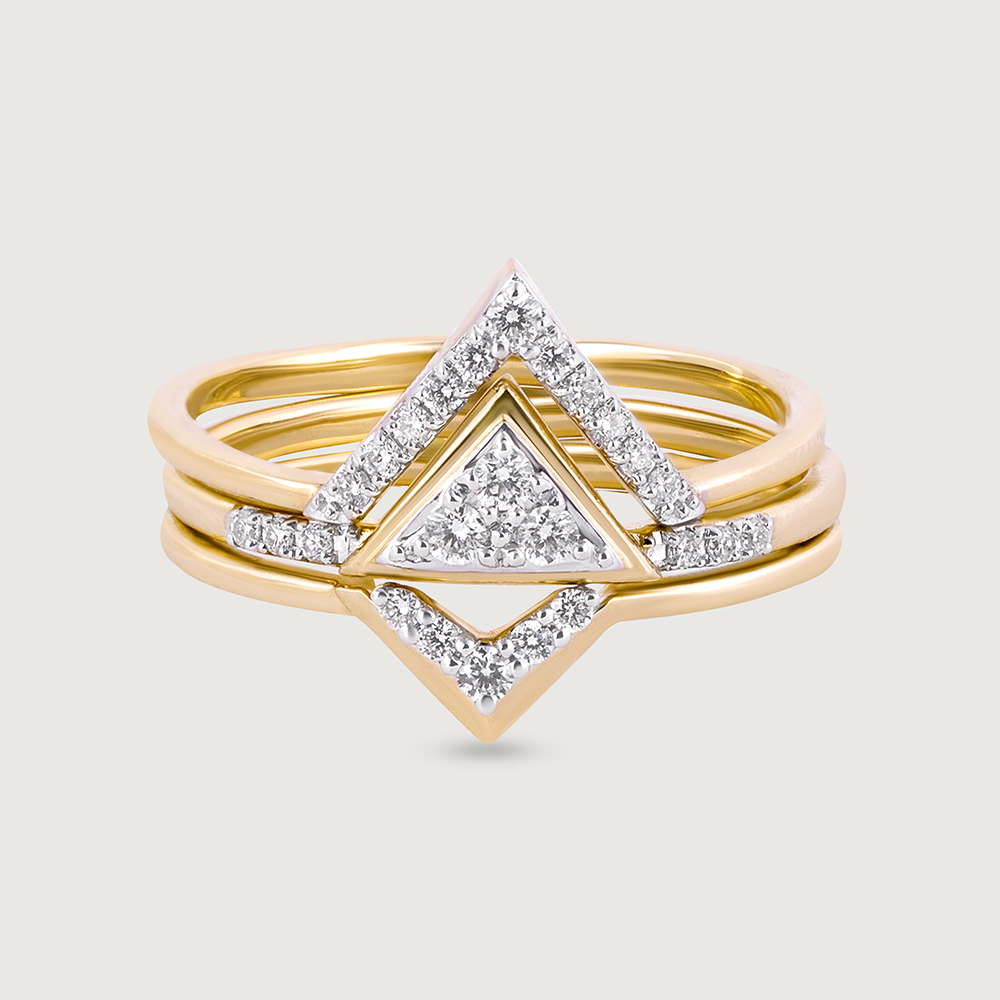 Stackable Lippan Art Gold & Diamond Ring,,hi-res image number null
