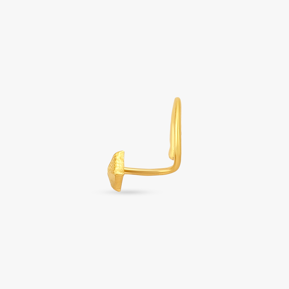 Geometric Peak Gold Nose Pin,,hi-res image number null